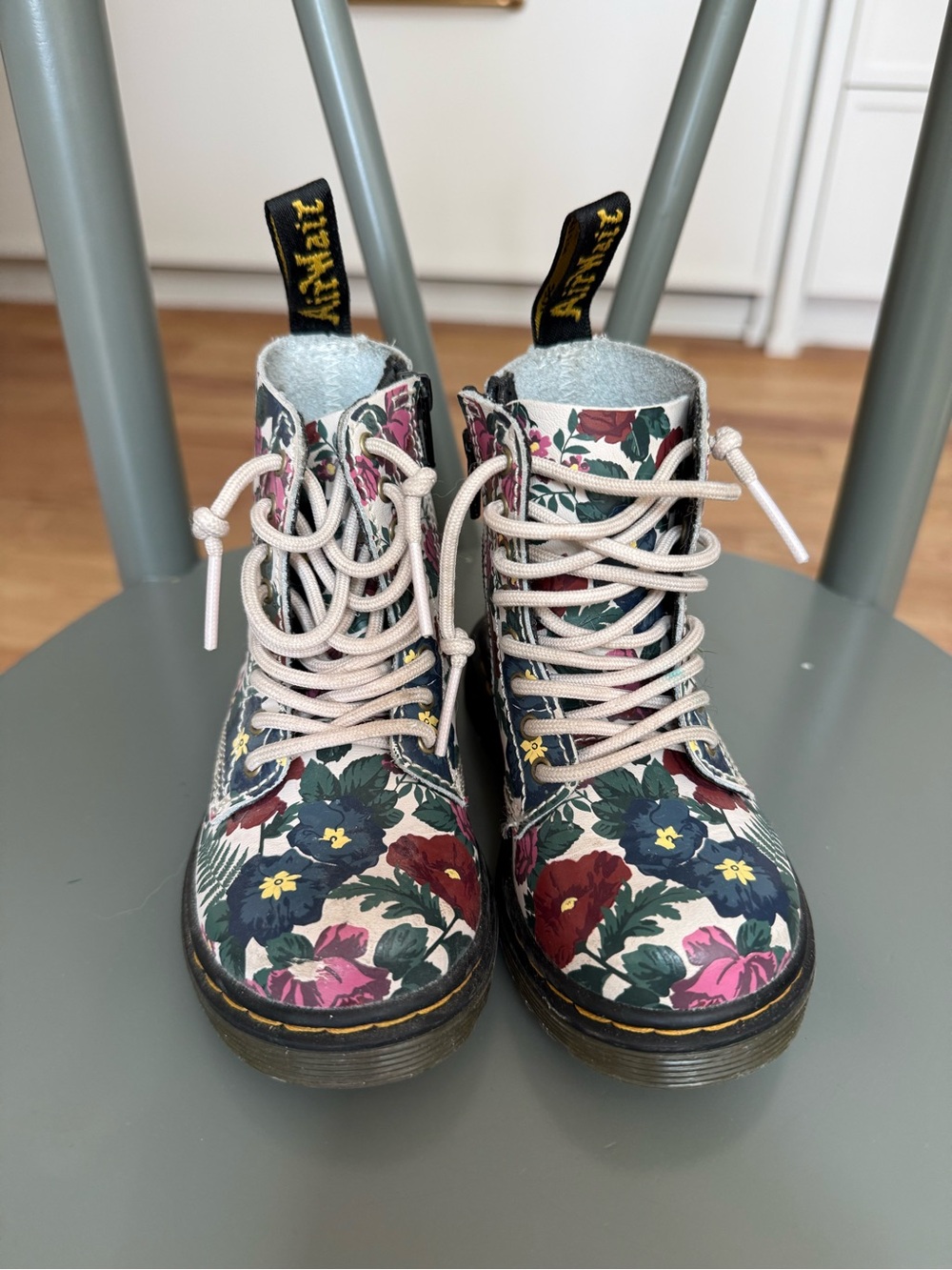 Toddler girls floral Dr Martens